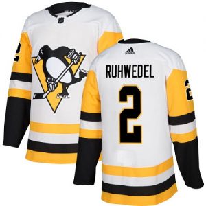 Pánské NHL Pittsburgh Penguins dresy 2 Chad Ruhwedel Authentic Bílý Adidas Venkovní