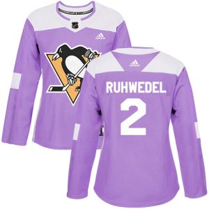 Dámské NHL Pittsburgh Penguins dresy 2 Chad Ruhwedel Authentic Nachový Adidas Fights Cancer Practice