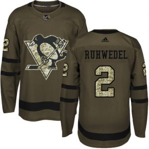 Dětské NHL Pittsburgh Penguins dresy 2 Chad Ruhwedel Authentic Zelená Adidas Salute to Service