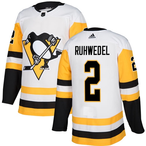 Dětské NHL Pittsburgh Penguins dresy 2 Chad Ruhwedel Authentic Bílý Adidas Venkovní