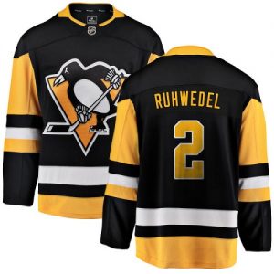 Pánské NHL Pittsburgh Penguins dresy 2 Chad Ruhwedel Breakaway Černá Fanatics Branded Domácí