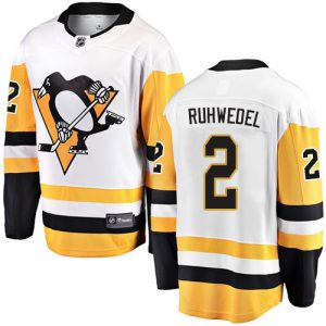 Pánské NHL Pittsburgh Penguins dresy 2 Chad Ruhwedel Breakaway Bílý Fanatics Branded Venkovní