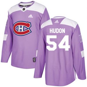 Pánské NHL Montreal Canadiens dresy 54 Charles Hudon Authentic Nachový Adidas Fights Cancer Practice