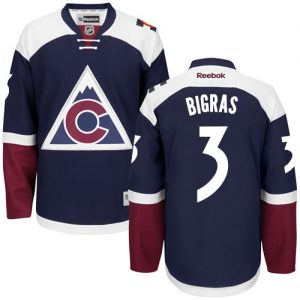 Pánské NHL Colorado Avalanche dresy 3 Chris Bigras Authentic modrá Reebok Alternativní hokejové dresy