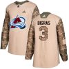 Pánské NHL Colorado Avalanche dresy 3 Chris Bigras Authentic Camo Adidas Veterans Day Practice