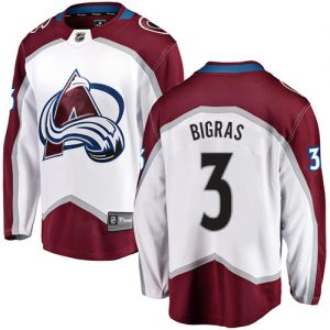 Pánské NHL Colorado Avalanche dresy 3 Chris Bigras Breakaway Bílý Fanatics Branded Venkovní