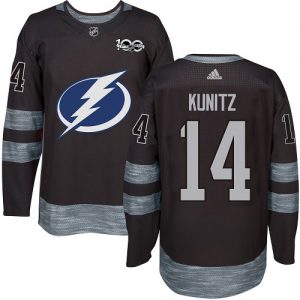 Pánské NHL Tampa Bay Lightning dresy 14 Chris Kunitz Authentic Černá Adidas 1917 2017 100th Anniversary