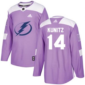 Pánské NHL Tampa Bay Lightning dresy 14 Chris Kunitz Authentic Nachový Adidas Fights Cancer Practice