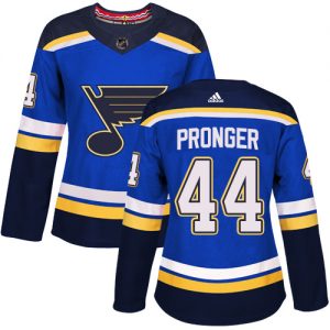Dámské NHL St. Louis Blues dresy 44 Chris Pronger Authentic královská modrá Adidas Domácí