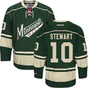 Pánské NHL Minnesota Wild dresy 10 Chris Stewart Authentic Zelená Reebok Alternativní hokejové dresy