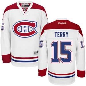 Dámské NHL Montreal Canadiens dresy 15 Chris Terry Authentic Bílý Reebok Venkovní hokejové dresy