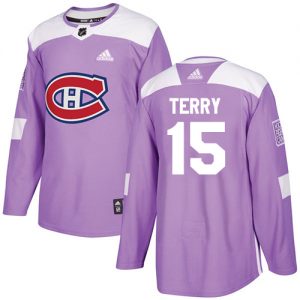 Dětské NHL Montreal Canadiens dresy 15 Chris Terry Authentic Nachový Adidas Fights Cancer Practice
