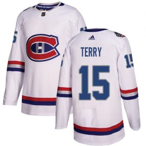 Dětské NHL Montreal Canadiens dresy 15 Chris Terry Authentic Bílý Adidas 2017 100 Classic