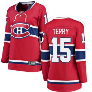 Dámské NHL Montreal Canadiens dresy 15 Chris Terry Breakaway Červené Fanatics Branded Domácí
