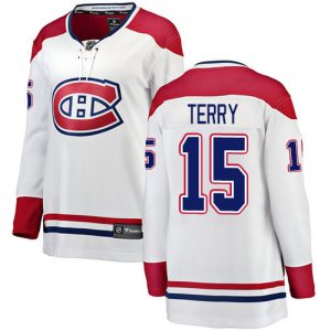 Dámské NHL Montreal Canadiens dresy 15 Chris Terry Breakaway Bílý Fanatics Branded Venkovní