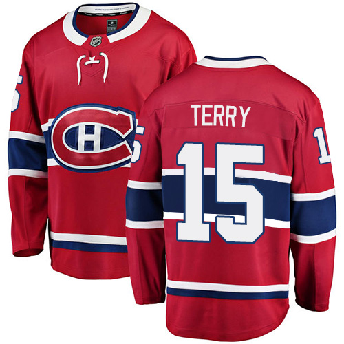 Dětské NHL Montreal Canadiens dresy 15 Chris Terry Breakaway Červené Fanatics Branded Domácí