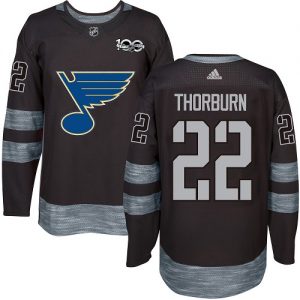 Pánské NHL St. Louis Blues dresy 22 Chris Thorburn Authentic Černá Adidas 1917 2017 100th Anniversary