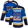 Dětské NHL St. Louis Blues dresy 22 Chris Thorburn Authentic modrá Adidas USA Flag Fashion
