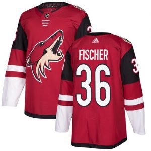 Dětské NHL Arizona Coyotes dresy 36 Christian Fischer Authentic Burgundy Červené Adidas Domácí