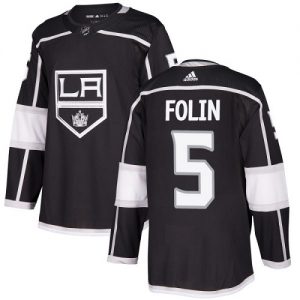 Pánské NHL Los Angeles Kings dresy 5 Christian Folin Authentic Černá Adidas Domácí
