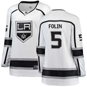 Dámské NHL Los Angeles Kings dresy 5 Christian Folin Breakaway Bílý Fanatics Branded Venkovní