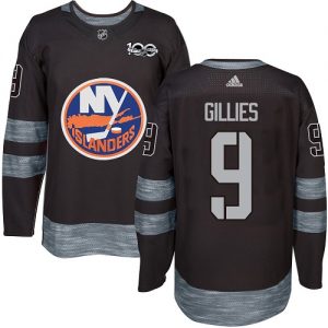 Pánské NHL New York Islanders dresy 9 Clark Gillies Authentic Černá Adidas 1917 2017 100th Anniversary