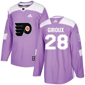 Pánské NHL Philadelphia Flyers dresy 28 Claude Giroux Authentic Nachový Adidas Fights Cancer Practice