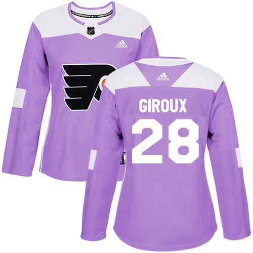 Dámské NHL Philadelphia Flyers dresy 28 Claude Giroux Authentic Nachový Adidas Fights Cancer Practice