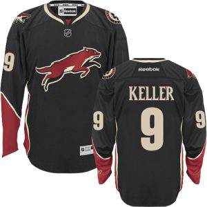 Pánské NHL Arizona Coyotes dresy Clayton Keller 9 Authentic Černá Reebok Alternativní hokejové dresy