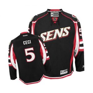 Dětské NHL Ottawa Senators dresy 5 Cody Ceci Authentic Černá Reebok Alternativní hokejové dresy