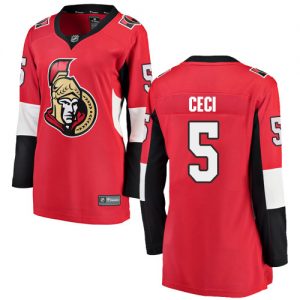 Dámské NHL Ottawa Senators dresy 5 Cody Ceci Breakaway Červené Fanatics Branded Domácí