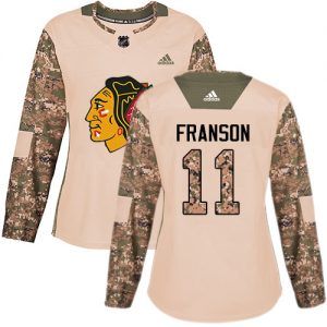 Dámské NHL Chicago Blackhawks dresy 11 Cody Franson Authentic Camo Adidas Veterans Day Practice