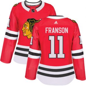 Dámské NHL Chicago Blackhawks dresy 11 Cody Franson Authentic Červené Adidas Domácí