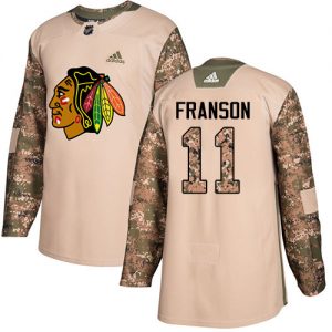 Dětské NHL Chicago Blackhawks dresy 11 Cody Franson Authentic Camo Adidas Veterans Day Practice