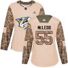 Dámské NHL Nashville Predators dresy 55 Cody McLeod Authentic Camo Adidas Veterans Day Practice