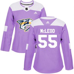 Dámské NHL Nashville Predators dresy 55 Cody McLeod Authentic Nachový Adidas Fights Cancer Practice