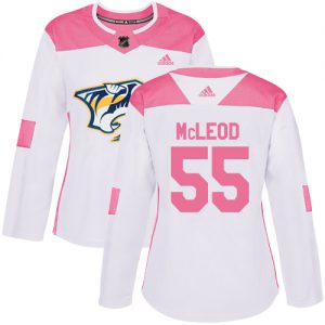 Dámské NHL Nashville Predators dresy 55 Cody McLeod Authentic Bílý Růžový Adidas Fashion