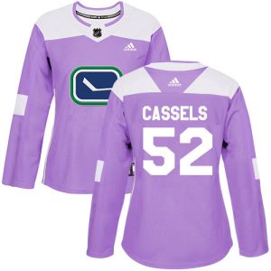 Dámské NHL Vancouver Canucks dresy 52 Cole Cassels Authentic Nachový Adidas Fights Cancer Practice