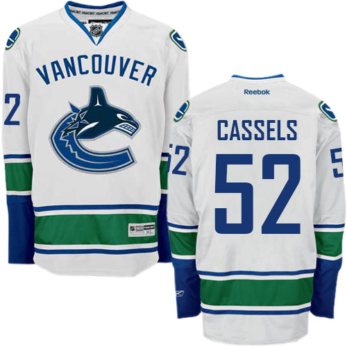 Dámské NHL Vancouver Canucks dresy 52 Cole Cassels Authentic Bílý Reebok Venkovní hokejové dresy
