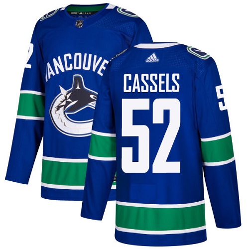 Dětské NHL Vancouver Canucks dresy 52 Cole Cassels Authentic modrá Adidas Domácí