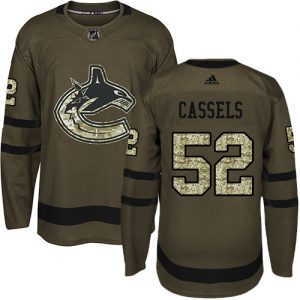 Dětské NHL Vancouver Canucks dresy 52 Cole Cassels Authentic Zelená Adidas Salute to Service