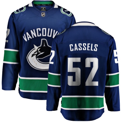 Dětské NHL Vancouver Canucks dresy 52 Cole Cassels Breakaway modrá Fanatics Branded Domácí