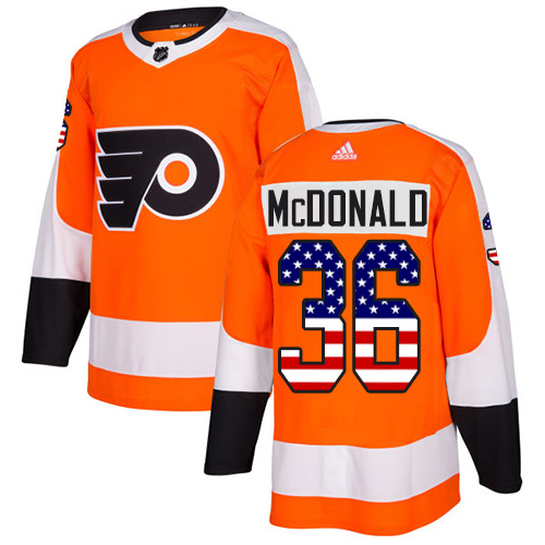 Dětské NHL Philadelphia Flyers dresy 36 Colin McDonald Authentic Oranžový Adidas USA Flag Fashion