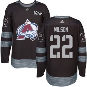 Pánské NHL Colorado Avalanche dresy 22 Colin Wilson Authentic Černá Adidas 1917 2017 100th Anniversary