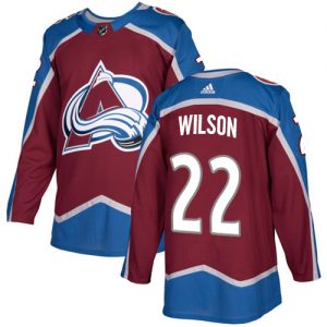 Pánské NHL Colorado Avalanche dresy 22 Colin Wilson Authentic Burgundy Červené Adidas Domácí