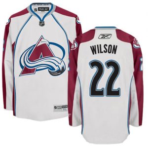 Pánské NHL Colorado Avalanche dresy 22 Colin Wilson Authentic Bílý Reebok Venkovní hokejové dresy