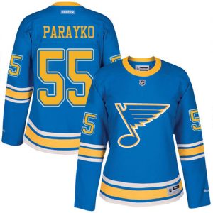 Dámské NHL St. Louis Blues dresy 55 Colton Parayko Authentic modrá Reebok 2017 Winter Classic
