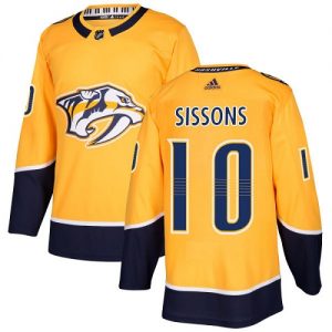 Pánské NHL Nashville Predators dresy 10 Colton Sissons Authentic Zlato Adidas Domácí
