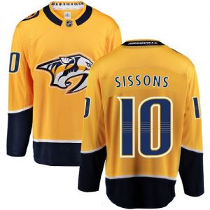 Pánské NHL Nashville Predators dresy 10 Colton Sissons Breakaway Zlato Fanatics Branded Domácí