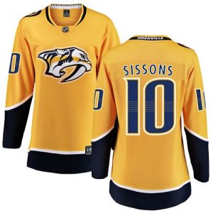 Dámské NHL Nashville Predators dresy 10 Colton Sissons Breakaway Zlato Fanatics Branded Domácí